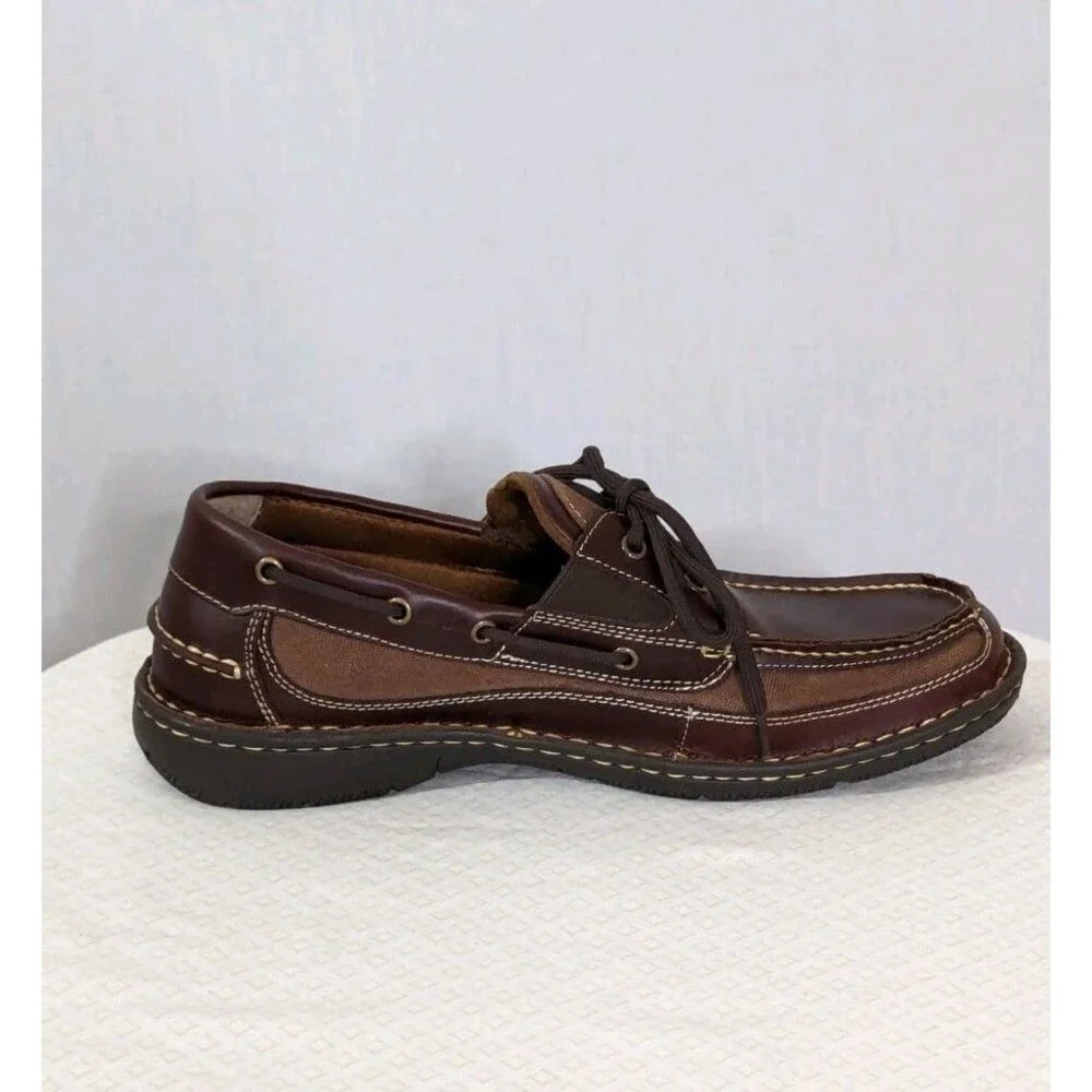 French Shriner Sz 9M Dark Brown Leather Loafers Men’s Boat Shoes EUC Sailing